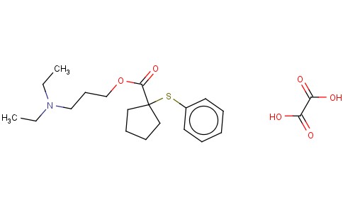 CYCLOPENTANECARBOXYLIC ACID, 1-(PHENYLTHIO)-, 3-(DIETHYLAMINO)PROPYL E STER, ETHANEDIOATE